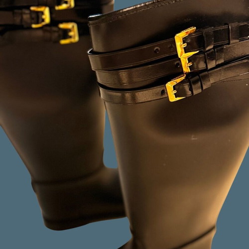 Burberry rubber rain boots women's new, size 38, black
