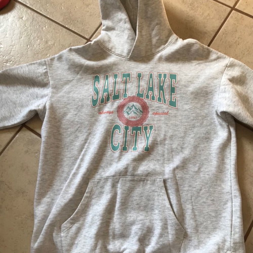 H&M Kids Hoodie Salt Lake City used, size 146/152, grey