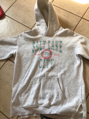 H&M Kids Hoodie Salt Lake City used, size 146/152, grey