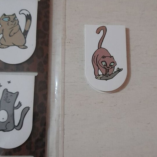 Magnetic Bookmarks Cats Set of 6 New