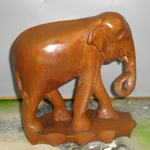 Handmade wooden elephant decoration