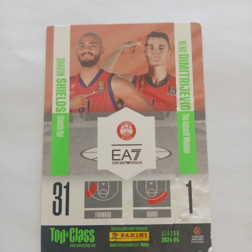 Panini Top Class Magic Mix Shields Dimitrijevic μεταχειρισμένο