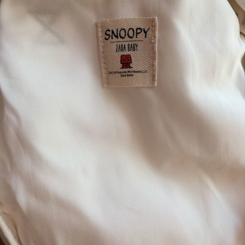 Snoopy kids backpack used, black and white