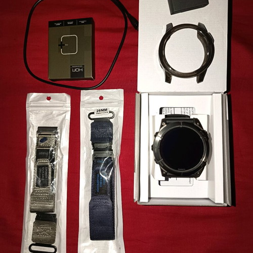 Garmin Fenix7X Pro Sapphire Solar Titanium Carbon Gray DLC 51mm like new