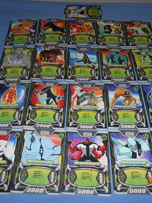 Ben 10 κάρτες μεταχειρισμένες, σε άριστη κατάσταση, 21 τεμάχια