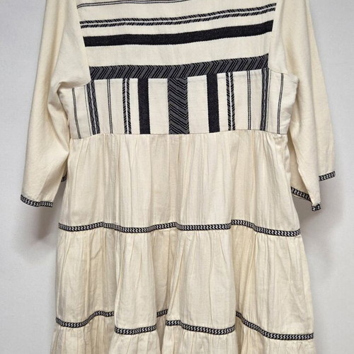 Moutaki dress like new, 100% cotton, size S/M, black and white