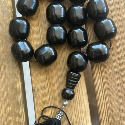 Old mastic komboloi worry beads, 15 beads, large size