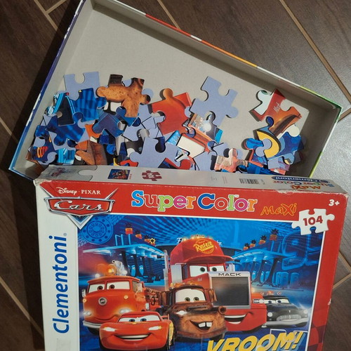 Clementoni Supercolor children's puzzles used, Madagascar and Cars, maxi pieces