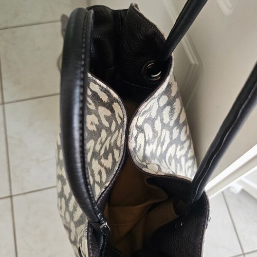 Furla shoulder bag, grey and beige