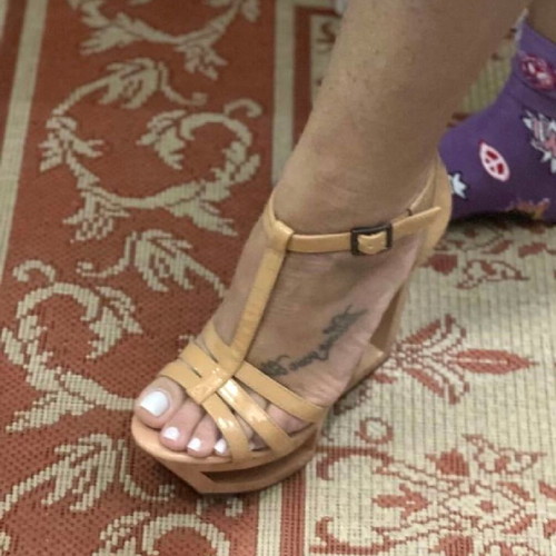 Πέδιλα Jessica Simpson nude σαν καινούργια, δερμάτινα πλατφόρμες μέγεθος 40