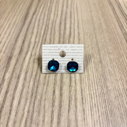 Earrings like new with blue and turquoise crystals