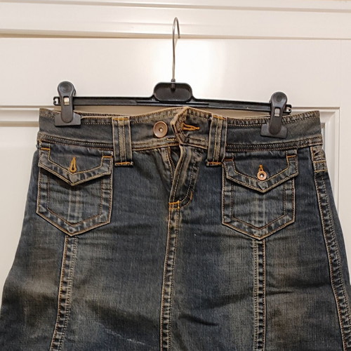Y2K Vintage Denim Midi Skirt dark wash, like new, Massimo Dutti
