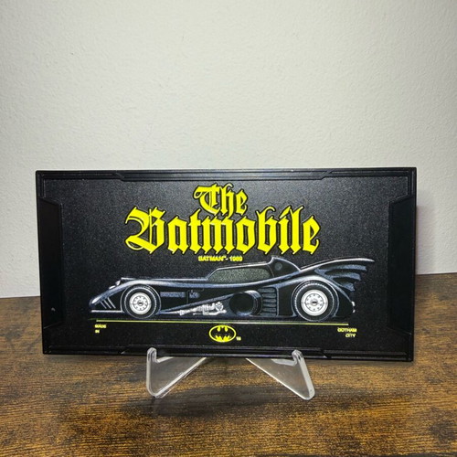 Batman 1989 Batmobile ingot Fanattik limited edition plaque like new