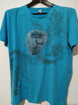 Men's t-shirt like new, turquoise, size L