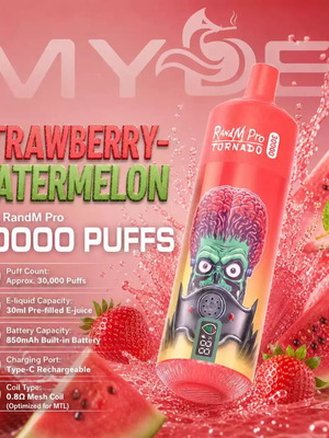 Myde RandM Pro Tornado 30000 Puffs επαναφορτιζόμενο, strawberry kiwi
