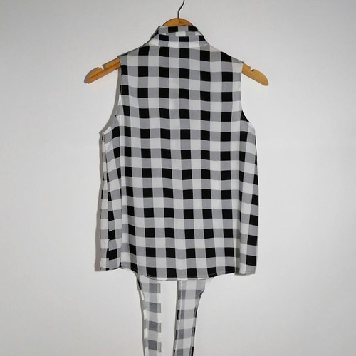 Colloseum sleeveless shirt used, checkered, size XS