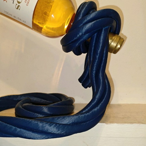 Modern wine holder new in dark silk blue