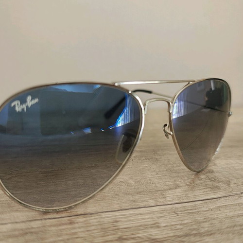 Ray Ban 3025 003/3F 6214 sunglasses used, turquoise and silver