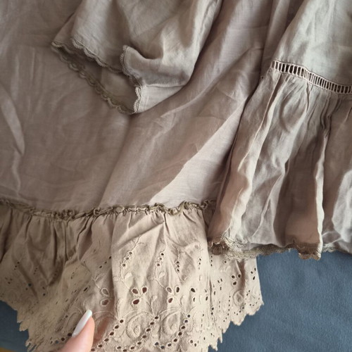Manolo double dress one size beige and brown like new
