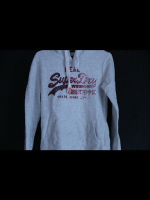 Superdry Light Grey Sweatshirt S Like New With Sequins