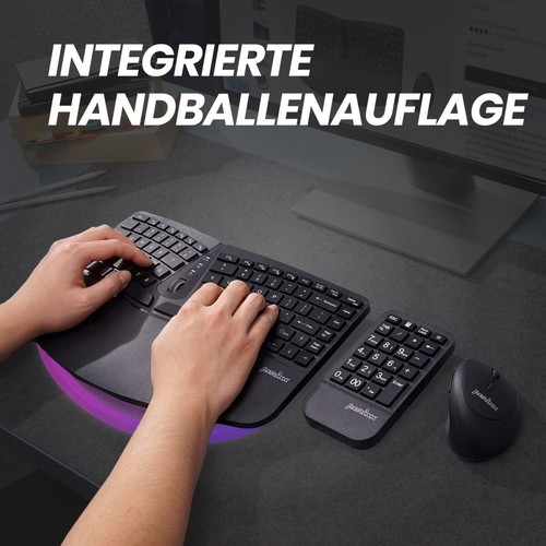 Perixx Periduo 606 combo wireless ergonomic keyboard and mouse new