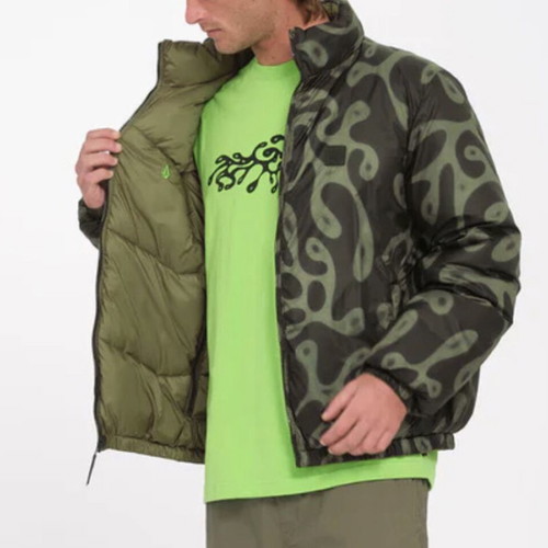 Volcom Zephyr Wallstone Reversible Jacket new, men's winter green M