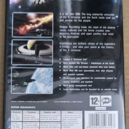 X3 Terran Conflict PC DVD-ROM like new, Deep Silver