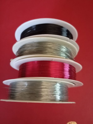 Colored copper craft wires 0.25 and 0.3mm with free metal jewelry parts