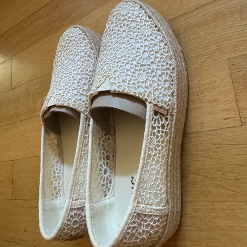 TOMS espadrilles like new, fabric, 4 cm heel, size 38