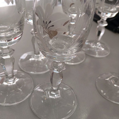 Set of 6 liqueur glasses used with Bohemia Crystal design