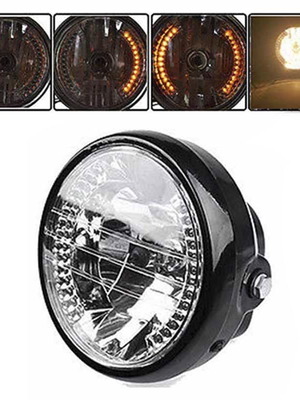 Universal 7 Inch Motorcycle Headlight with Integrated Indicators new