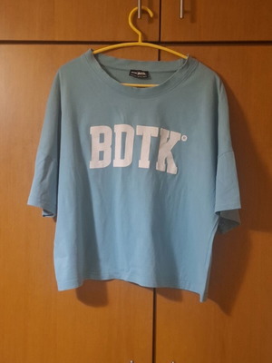 Γυναικείο Tshirt τιρκουάζ μέγεθος S σαν καινούργιο, χαλαρή γραμμή βαμβακερό