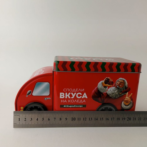 Metal Coca Cola Christmas Truck Box used