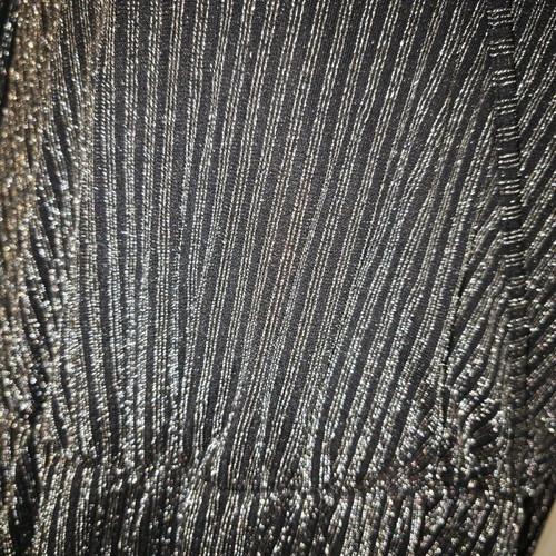 Mette Kelly midi dress new, black with silver shimmer, size XL