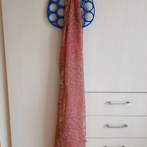 Women's scarf like new in coral and yellow tones