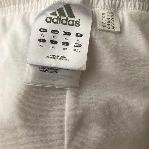 Adidas unisex white windbreaker tracksuit XL like new
