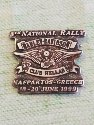 Harley-Davidson Club Hellas 5th National Rally 1999 vintage καρφίτσα μεταχειρισμένη