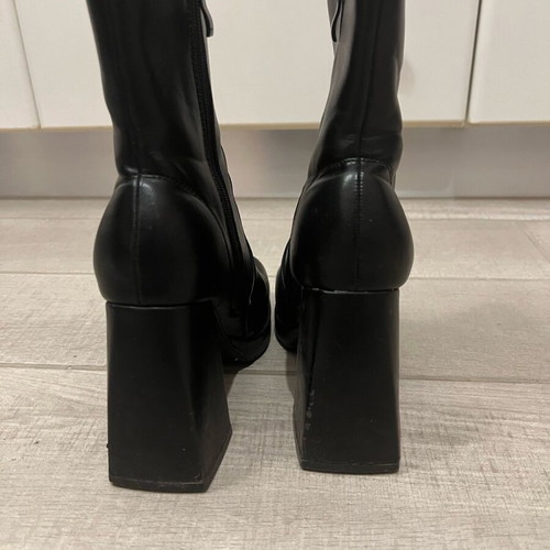 Women's ankle boots used with square heel black size 36