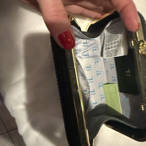 Trussardi clutch genuine unused black and gold