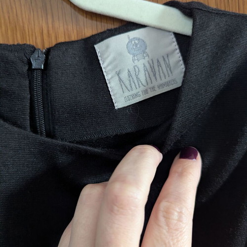 Karavan black dress like new with underbust cutout