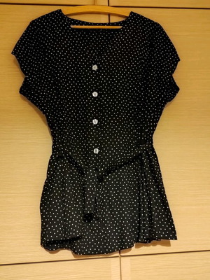 Vintage polka dot blouse used, summer, size M