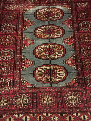Buchara Pakistani rug used, wool and cotton 93x62 cm