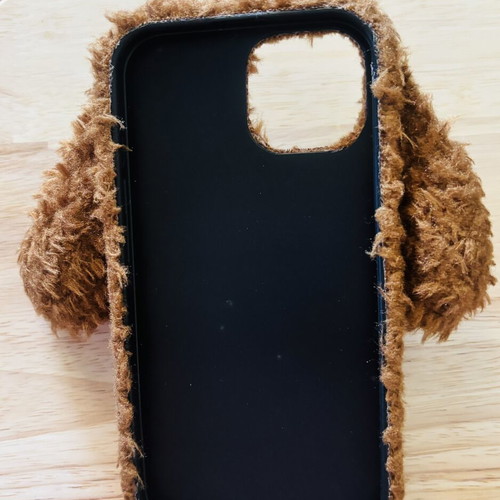 IPhone 15 case like new with original fluffy teddy bear design