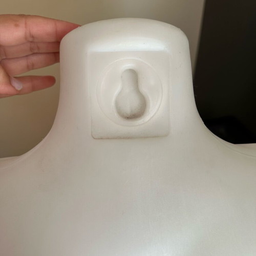 Plastic Display Bust Like New, White, 61 cm Height