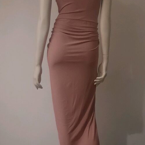 Dress long elegant like new, ash rose color