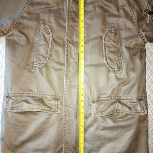 Men's beige winter long jacket like new, size L-XL