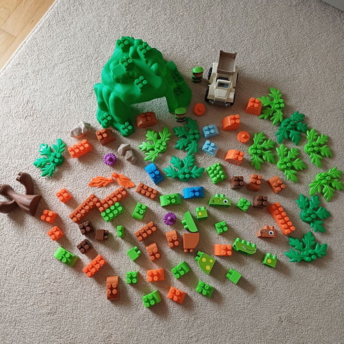 Ecoiffier Abrick Dinosaur Land toy set used