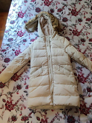 Bershka women's off white mid-length jacket size M like new