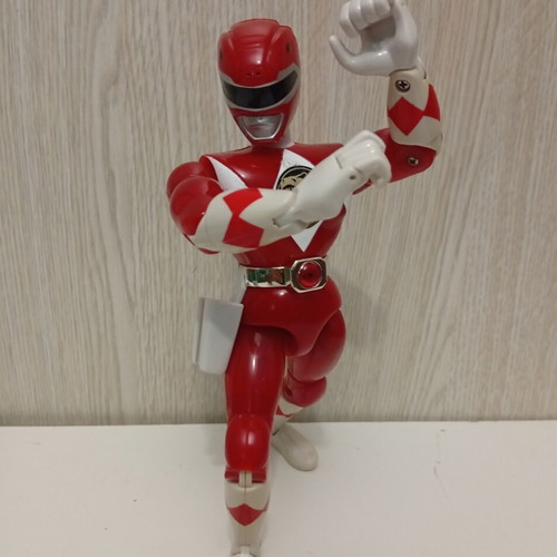 Mighty Morphin Power Rangers Red Ranger Figure Kick Action Bandai 1993