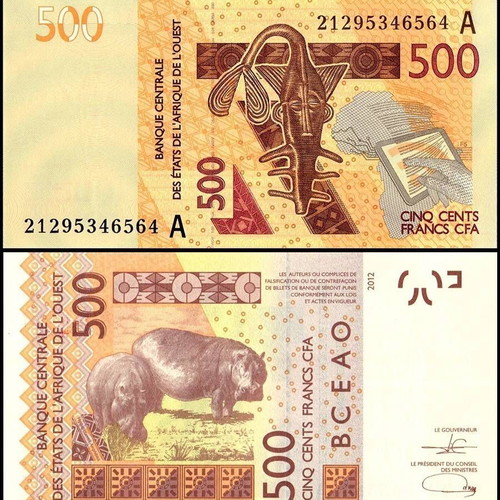 Ivory Coast 500 Francs 2012 banknote